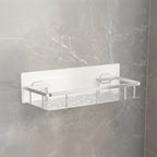 Bathroom Storage Shelf – adhesive mounting, stainless steel, Nordic style