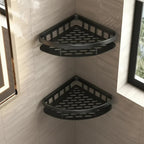 Bathroom Storage Shelf – adhesive mounting, stainless steel, Nordic style
