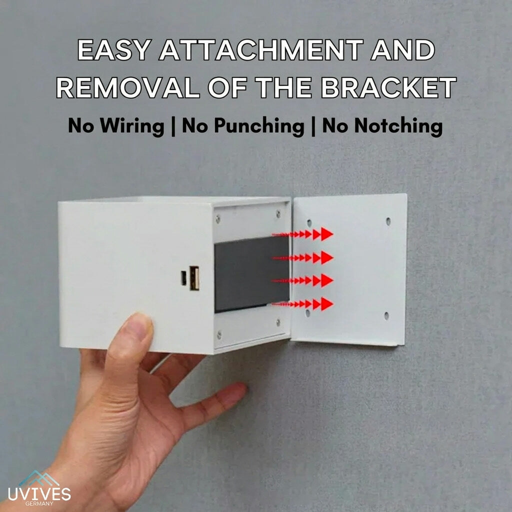 Battery Wall Light – cube shade, dimmable, adhesive mounted