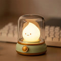 Bedside Table Lamp – flame-effect LED, warm glow, touch control