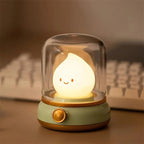 Bedside Table Lamp – flame-effect LED, warm glow, touch control