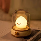 Bedside Table Lamp – flame-effect LED, warm glow, touch control