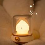 Bedside Table Lamp – flame-effect LED, warm glow, touch control