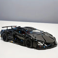 Black Supercar Construction Set – detailed assembly model