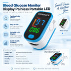 Blood Glucose Monitor – portable LED display, painless readings