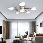 Branch Ceiling Light – adjustable heads, metal and wood, Scandinavian design