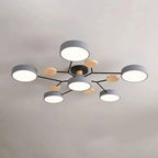 Branch Ceiling Light – adjustable heads, metal and wood, Scandinavian design