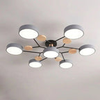 Branch Ceiling Light – adjustable heads, metal and wood, Scandinavian design