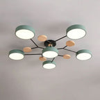 Branch Ceiling Light – adjustable heads, metal and wood, Scandinavian design