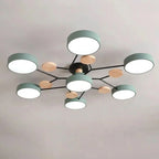Branch Ceiling Light – adjustable heads, metal and wood, Scandinavian design