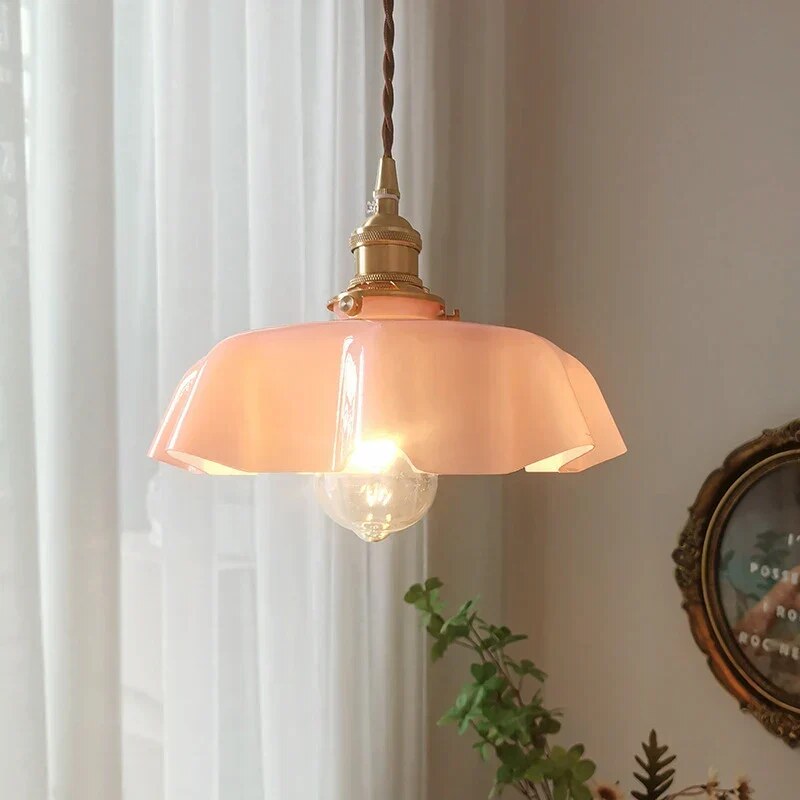 Brass Pendant Ceiling Light – warm glow, suits classical interiors