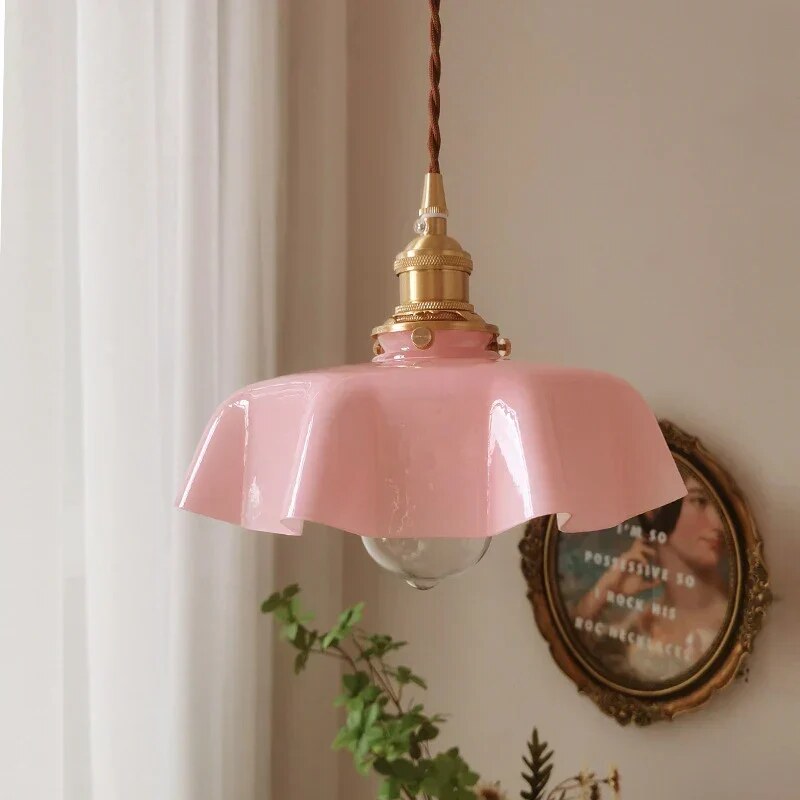 Brass Pendant Ceiling Light – warm glow, suits classical interiors