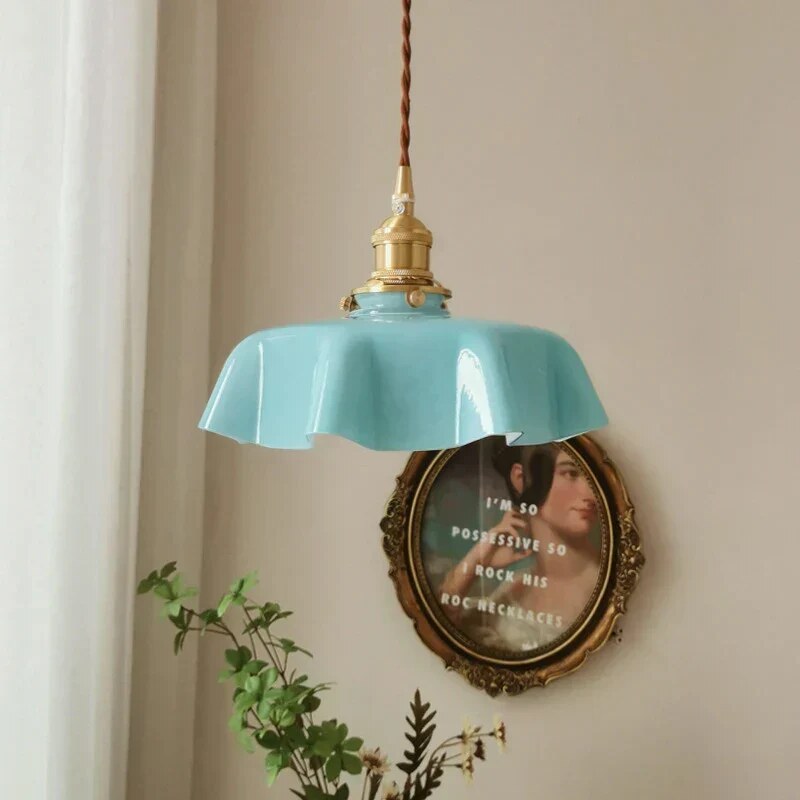 Brass Pendant Ceiling Light – warm glow, suits classical interiors