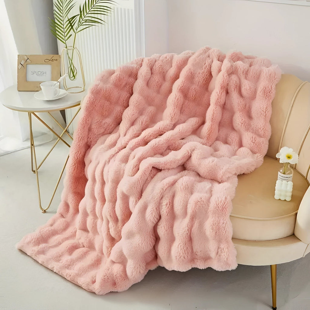 Bubble Faux Fur Throw