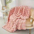 Bubble Faux Fur Throw