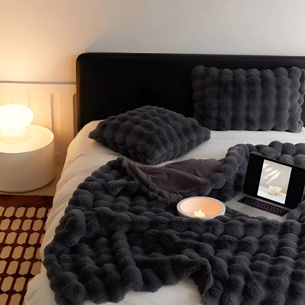 Bubble Faux Fur Throw