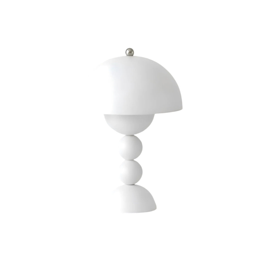 Bud Table Lamp – sculptural stacked sphere, cordless charging