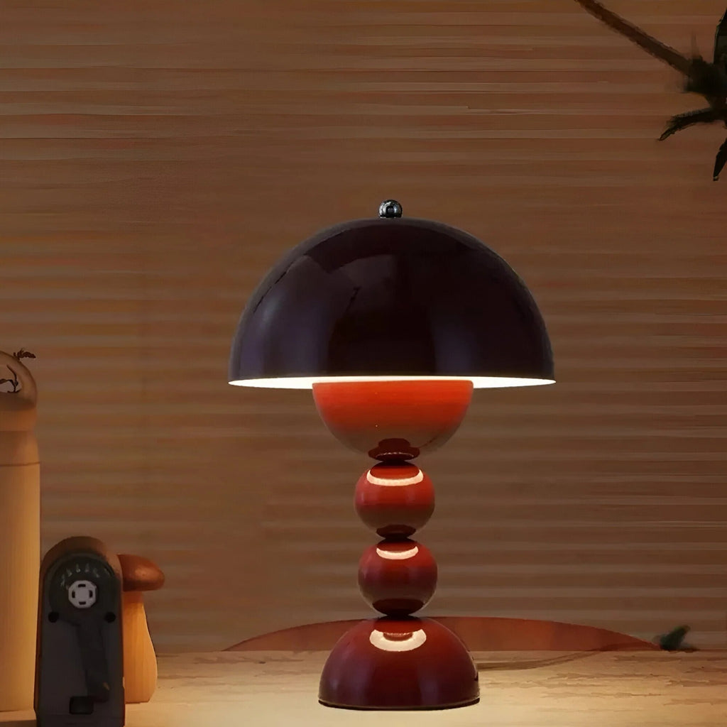 Bud Table Lamp – sculptural stacked sphere, cordless charging