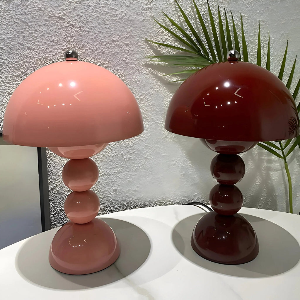 Bud Table Lamp – sculptural stacked sphere, cordless charging