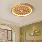 Carved Floral Ceiling Light