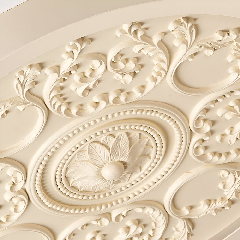 Carved Floral Ceiling Light
