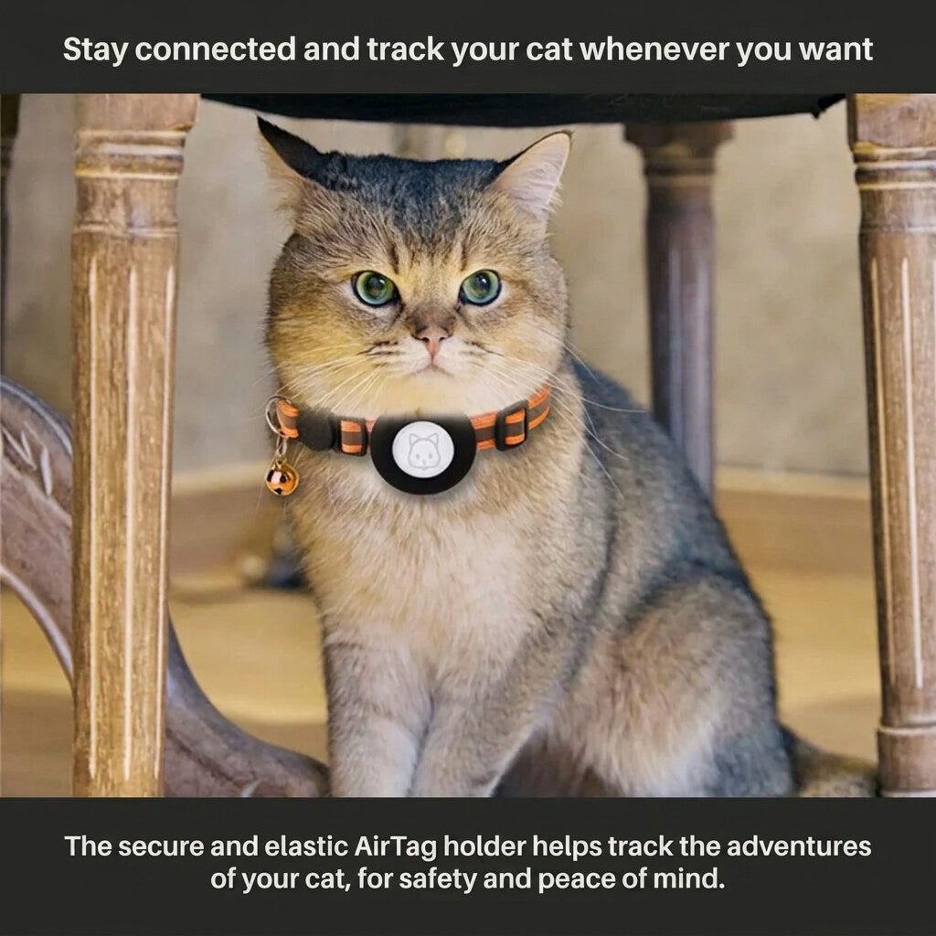 Cat Tracker Collar – reflective design, quick-release, adjustable fit