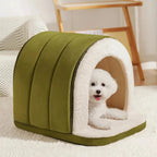 Cave Pet Bed – den-style enclosed retreat, washable cover