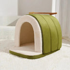 Cave Pet Bed – den-style enclosed retreat, washable cover