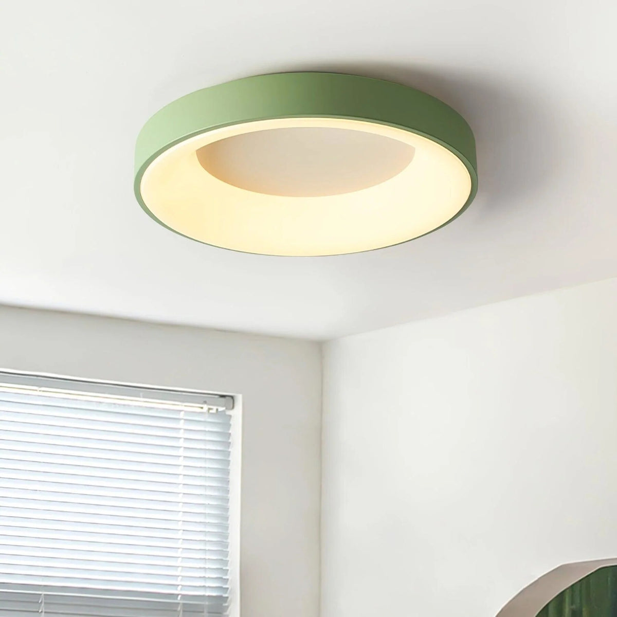Ceiling Light – flush mount, wrought iron, tri-colour LED