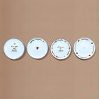 Ceramic Plate Set – mismatched designs, love inscriptions, four pieces
