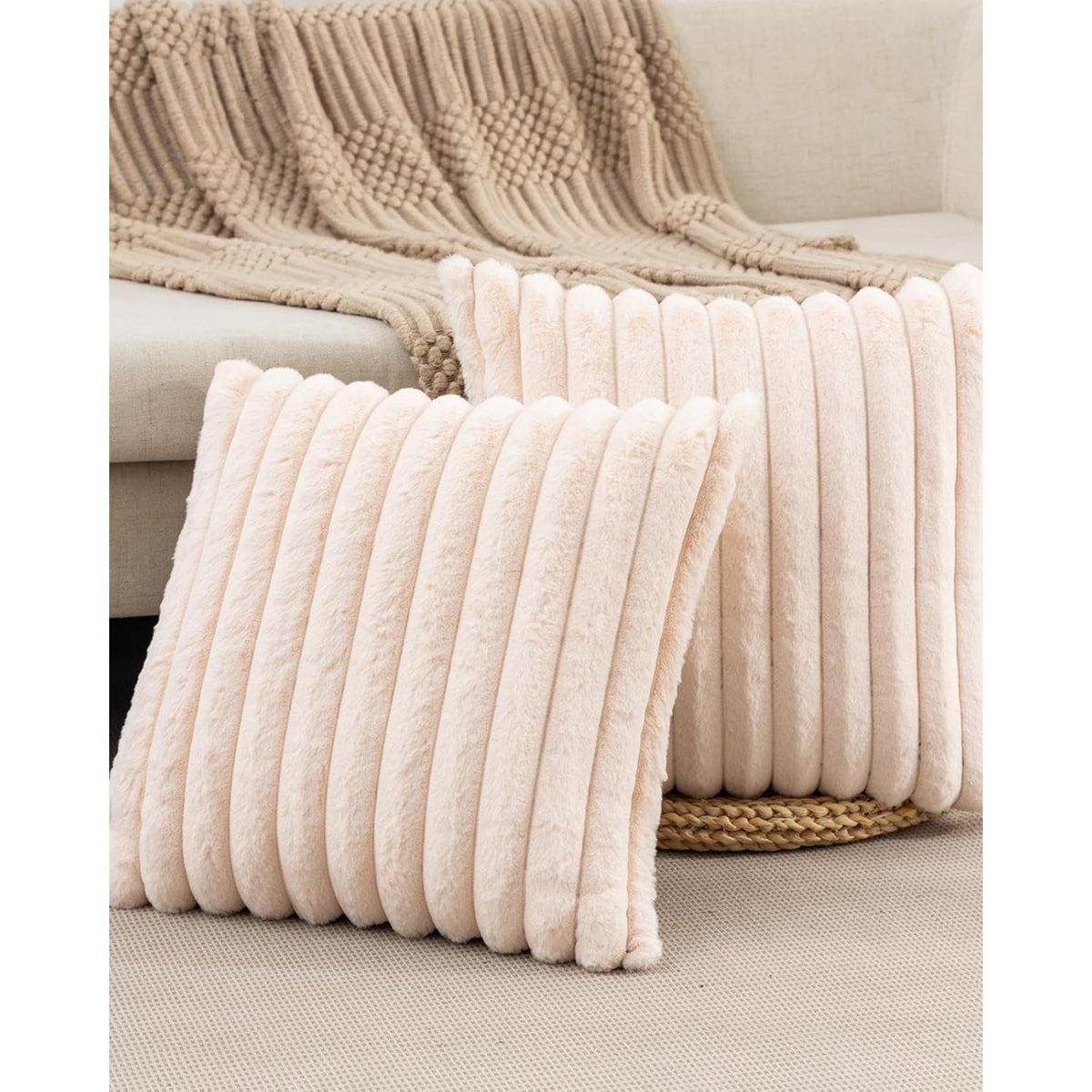Channel Plush Cushion