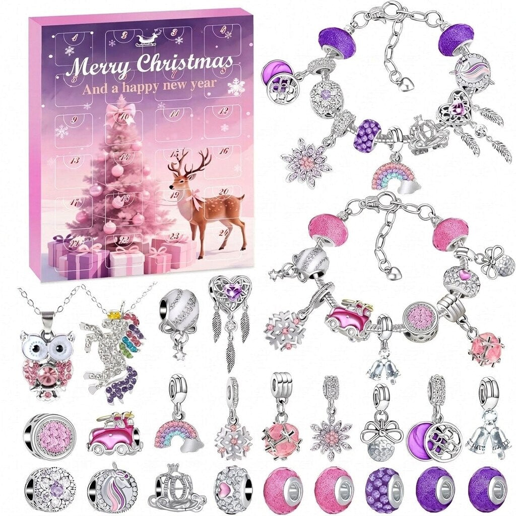 Charm Bracelet Advent Collection – crystal, metal and pearls