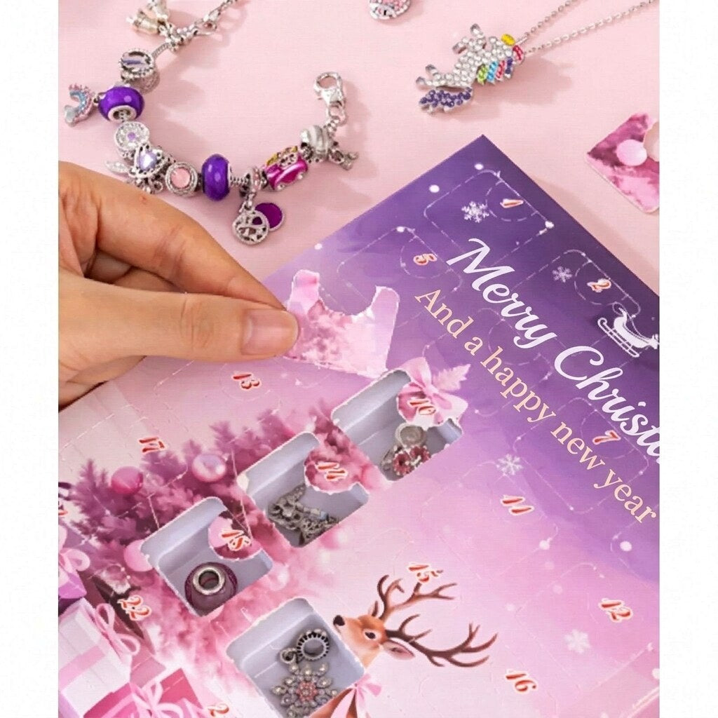 Charm Bracelet Advent Collection – crystal, metal and pearls