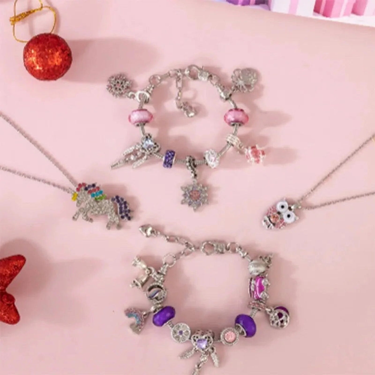 Charm Bracelet Advent Collection – crystal, metal and pearls