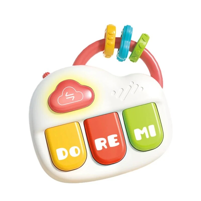 Child's piano – drum and guitar three-piece set, light-up buttons