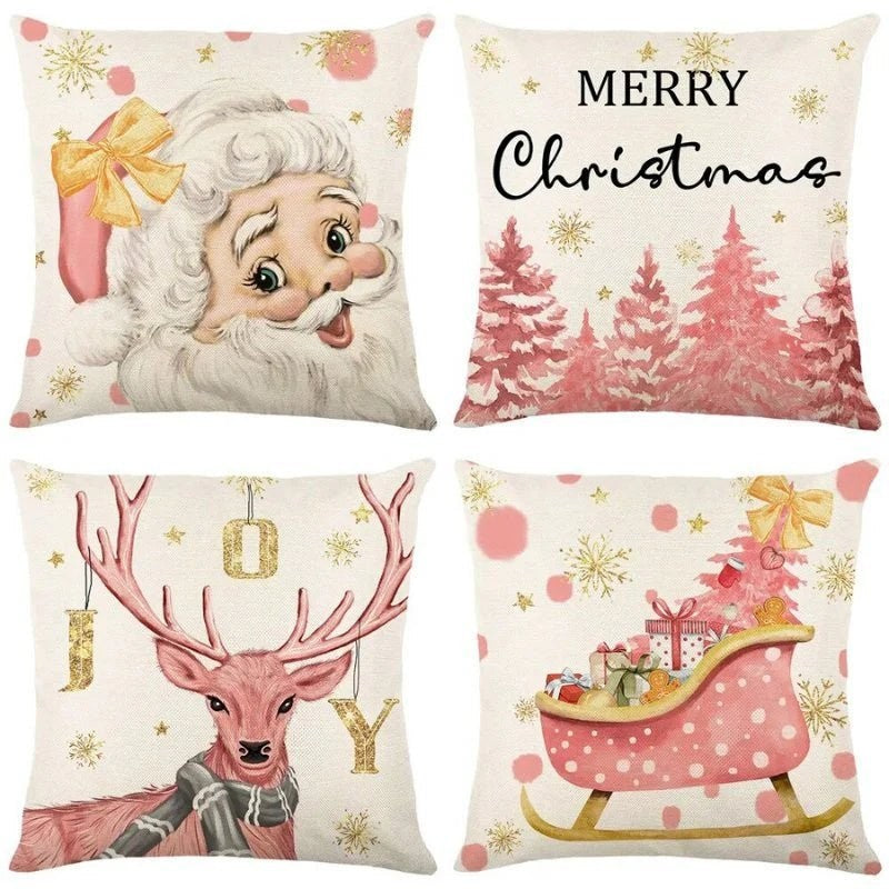 Christmas Cushion Covers, Set of 4