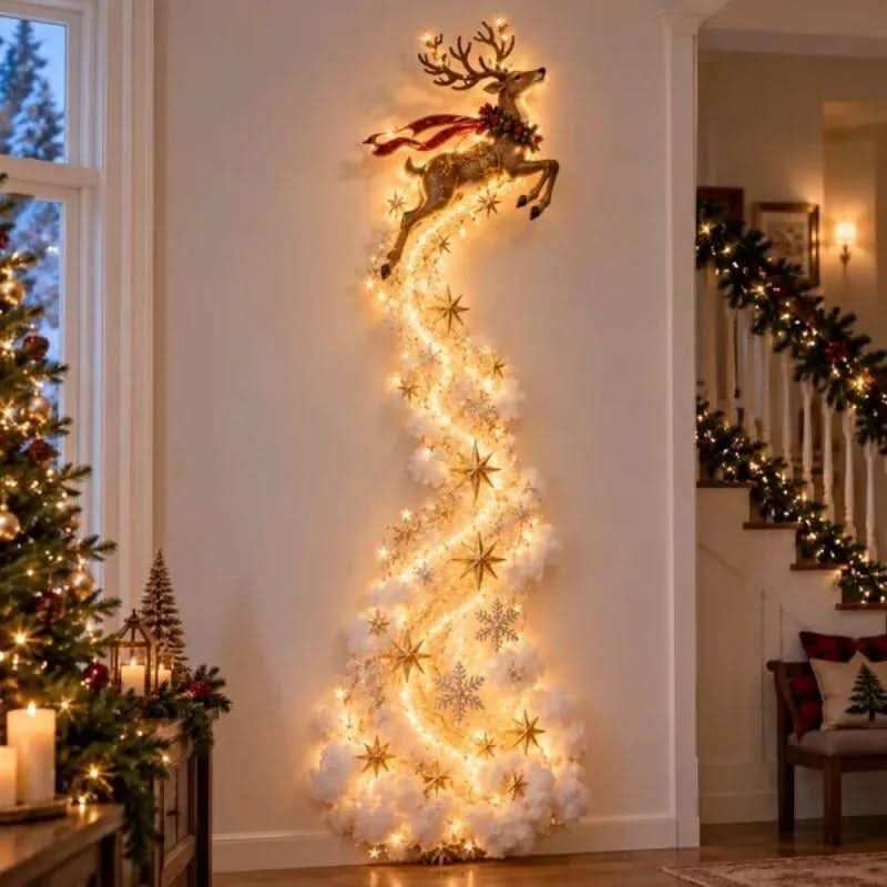 Christmas LED wall light – Santa Train, Snowman, Reindeer designs