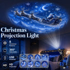 Christmas Projector Lamp – 8 blue light patterns, mains powered