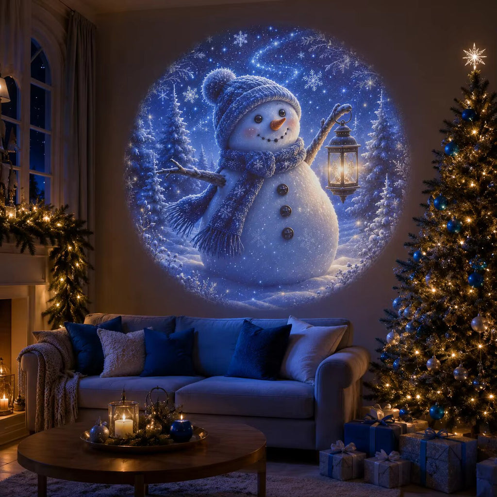 Christmas Projector Lamp – 8 blue light patterns, mains powered