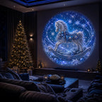 Christmas Projector Lamp – 8 blue light patterns, mains powered