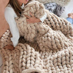 Chunky Knit Throw Blanket