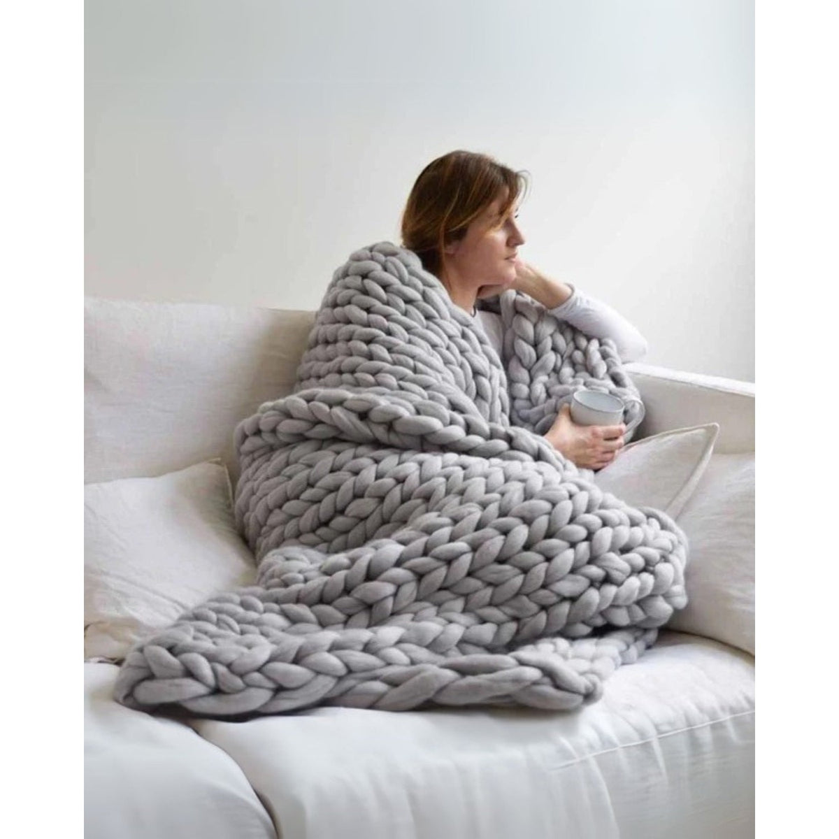 Chunky Knit Throw Blanket