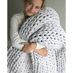 Chunky Knit Throw Blanket