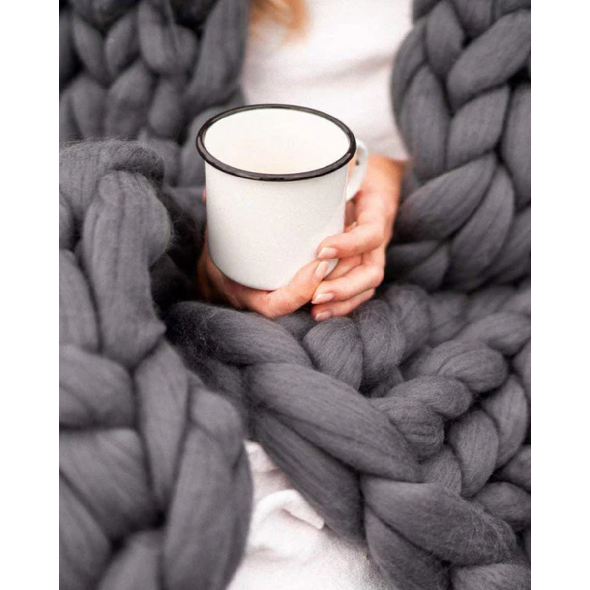 Chunky Knit Throw Blanket