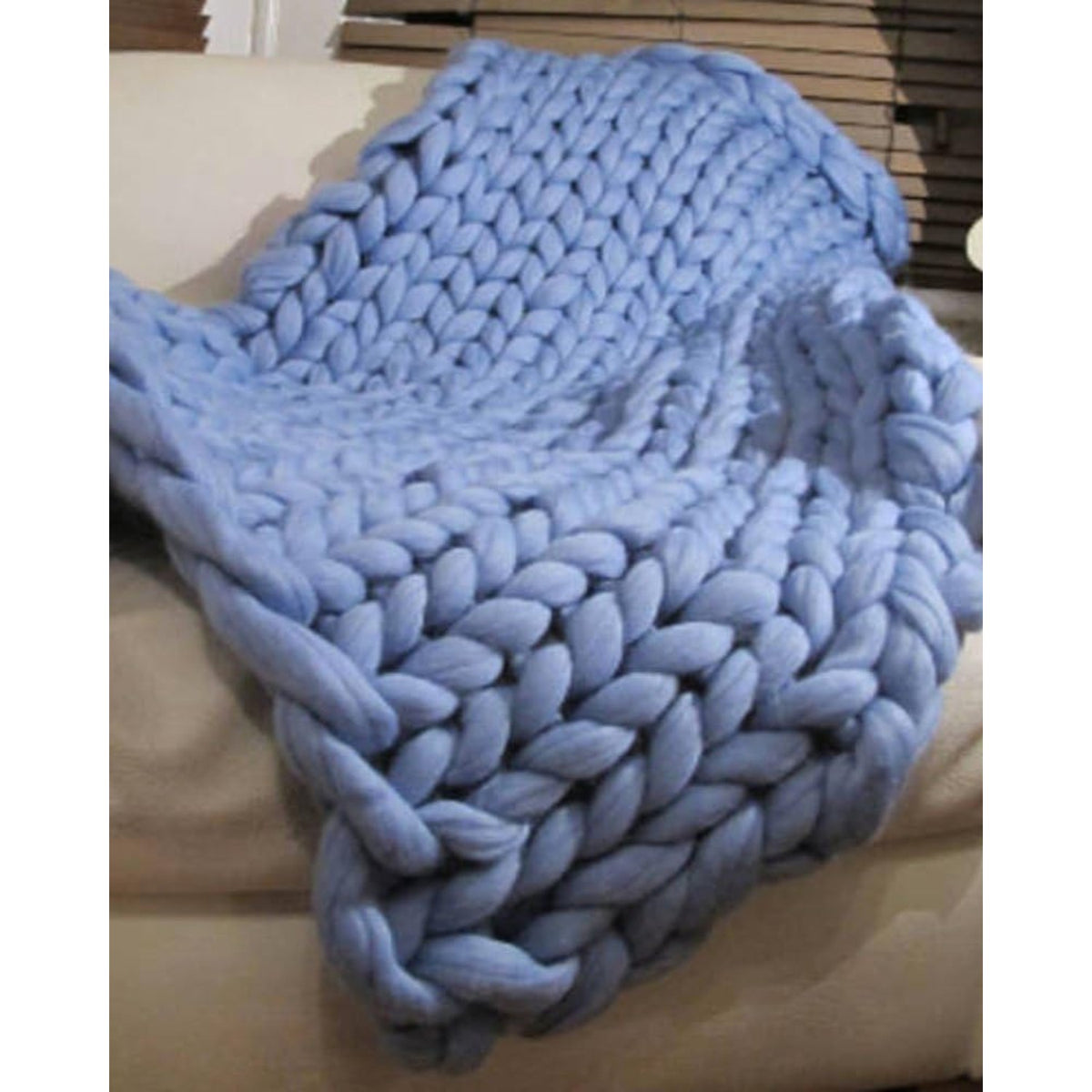 Chunky Knit Throw Blanket