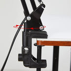 Clamp Table Lamp – adjustable swing arm, metal dome shade