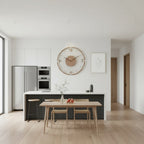 Clear Wooden Wall Clock