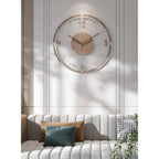Clear Wooden Wall Clock