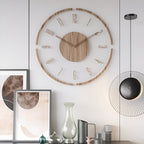 Clear Wooden Wall Clock