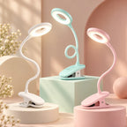 Clip-on LED Table Lamp – flexible arm, dimmable, portable